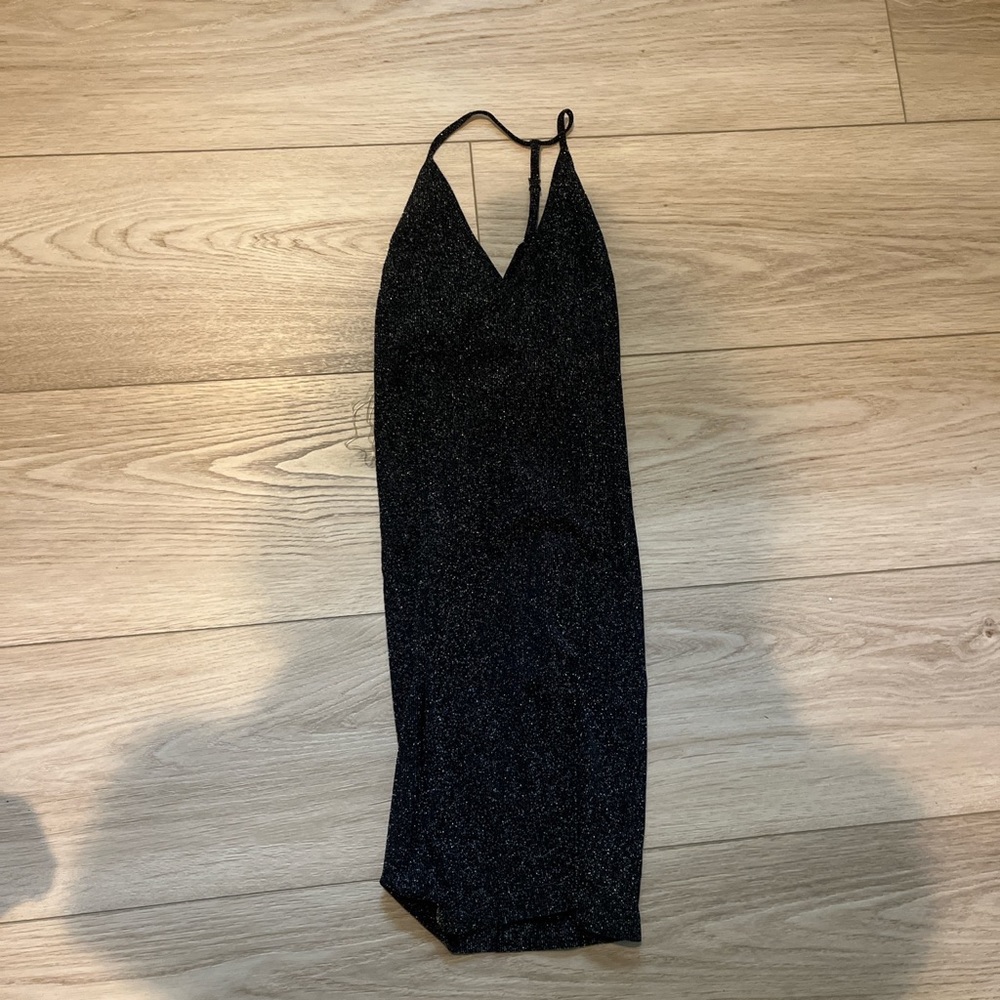 sparkly body-con mini dress